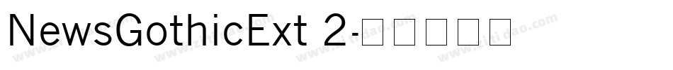 NewsGothicExt 2字体转换